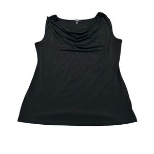 PREMISE Drapey front black tank
